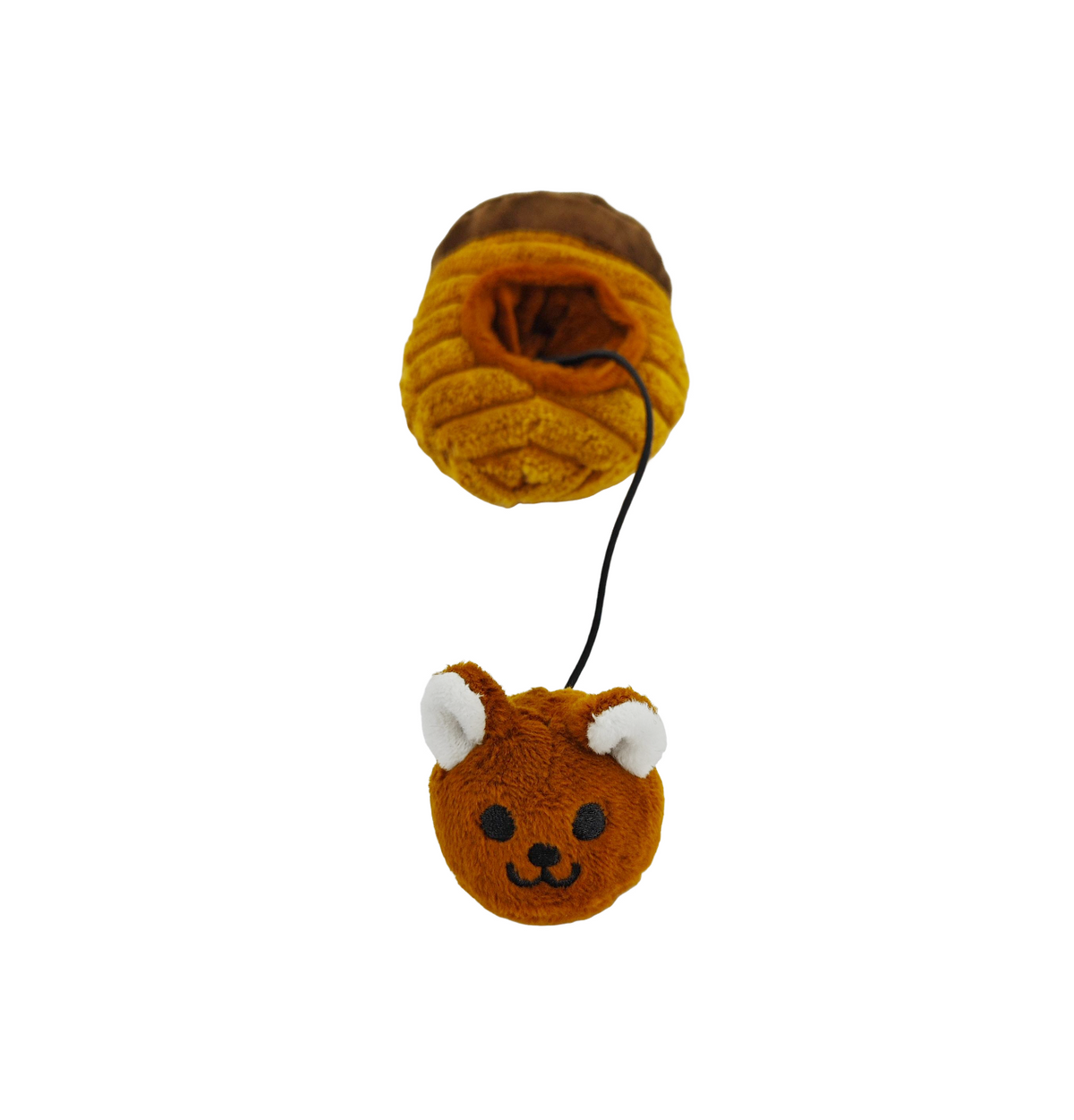 Scamper the Squirrel- Interactive Cat Toy – Plush Hideout with Tethered Mini Toy & Treat Pocket (Copy)