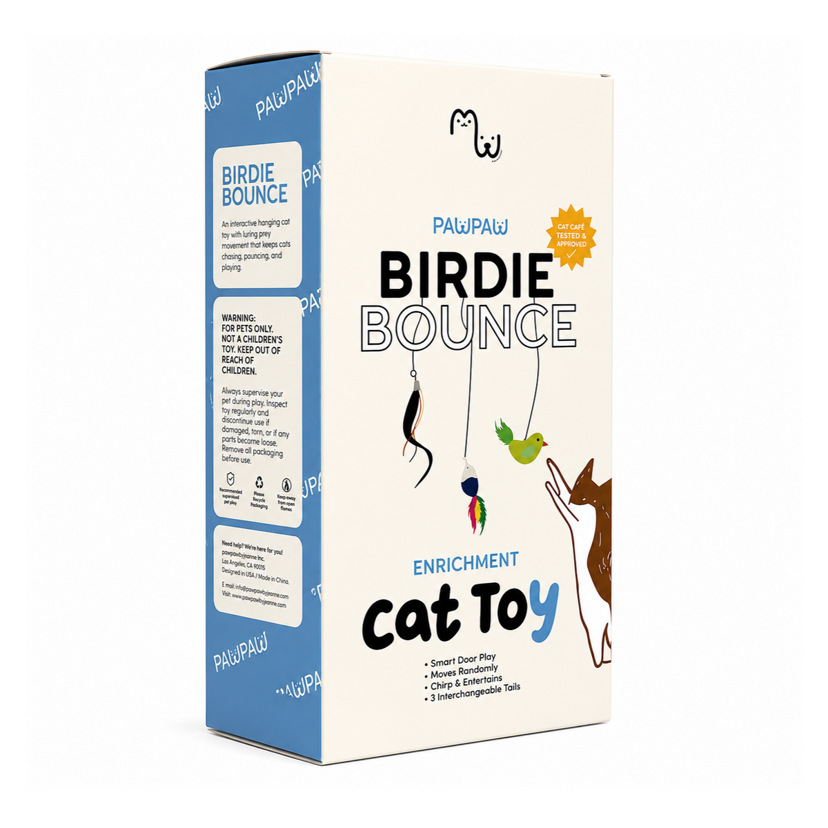 Birdie Bounce – Interactive Bouncing & Spinning Cat Toy