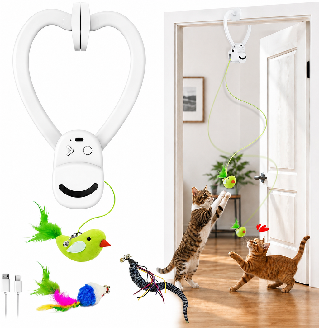 Birdie Bounce – Interactive Bouncing & Spinning Cat Toy