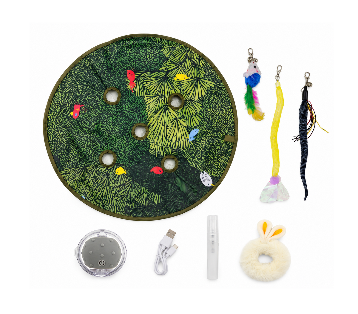 Pounce Mat 2.0- Hunting Toy- 2-in-1 Toy with interactive ball