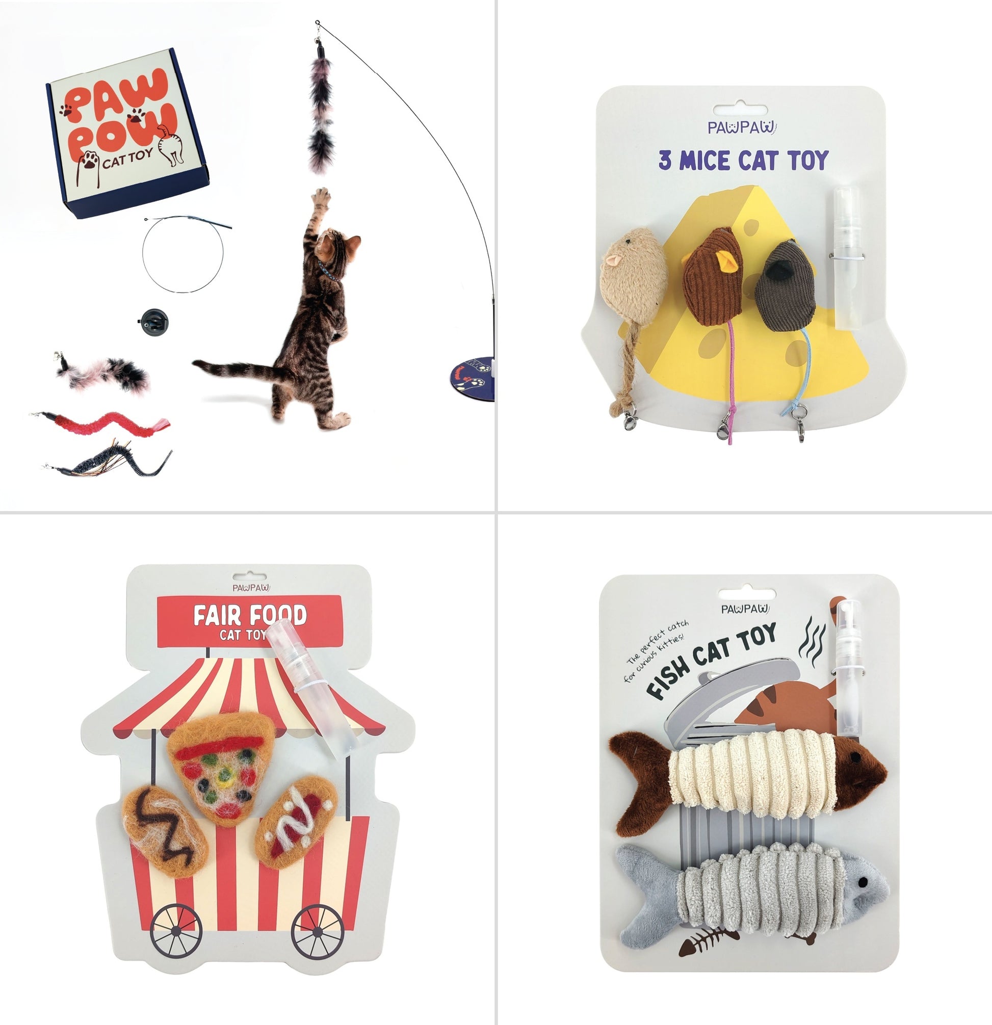 Kitty Kicker Bundle- 3 Kicker sets w/ Paw Pow Wand Toy