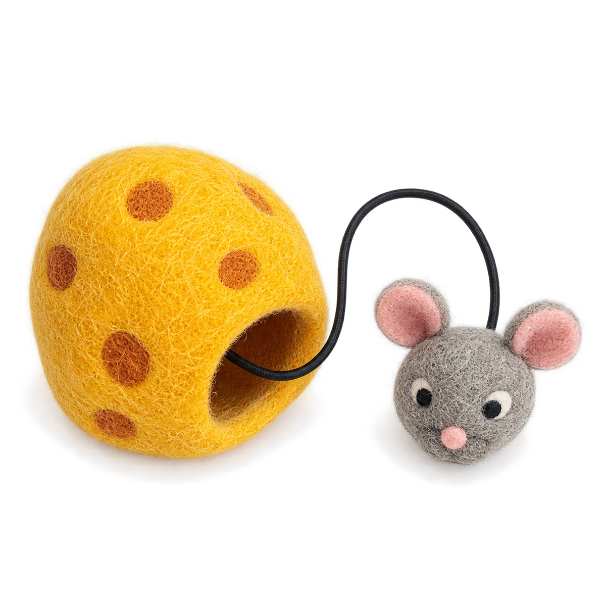 Mouse & Cheese- 2-in-1 Wool Treat Finder