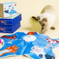 Paw Paw Peek-A-Boo Interactive Cat Toy – 5-Point Feather Hunting Game with Bird Sounds