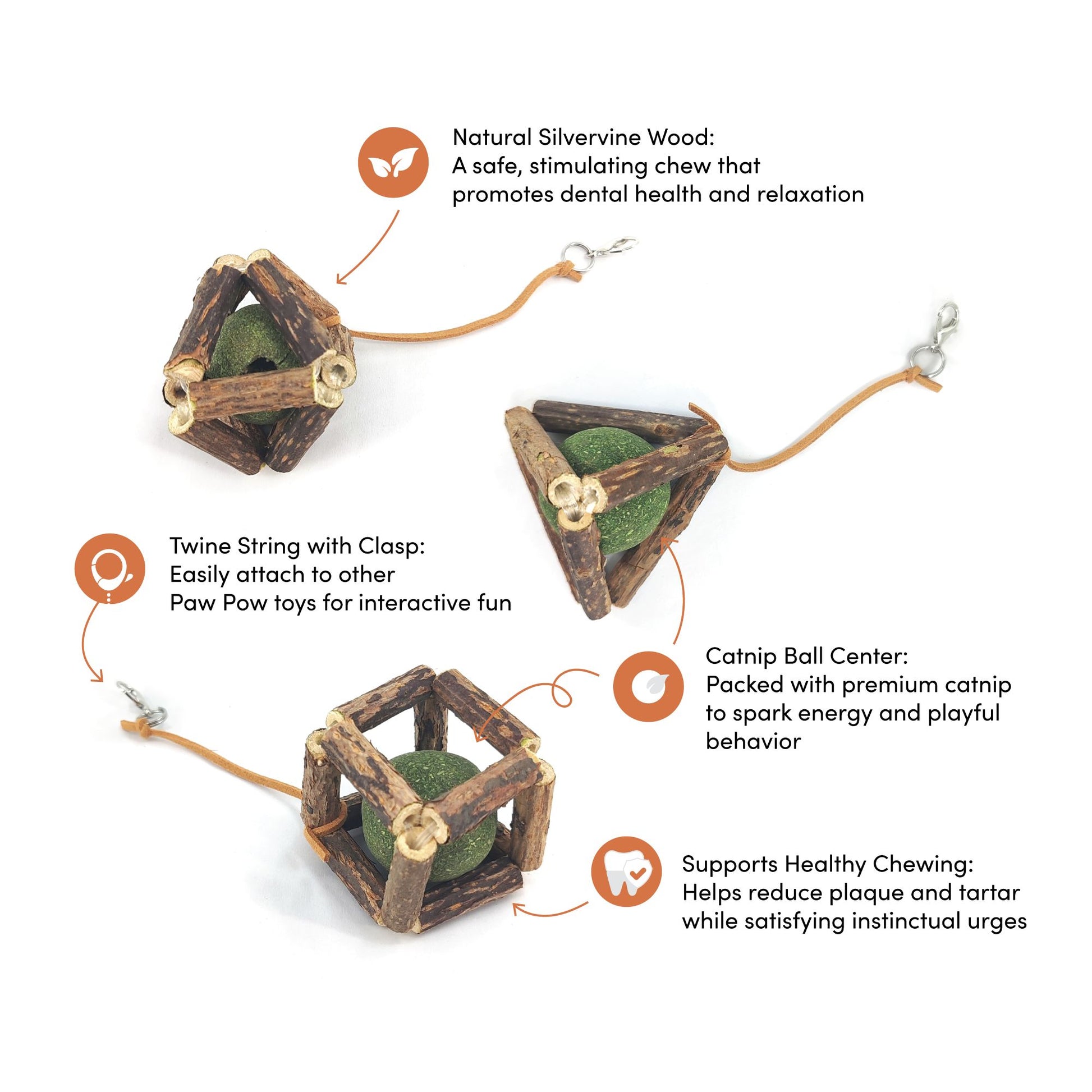 Nature's Treat – Silvervine & Catnip Ball Combo Toy