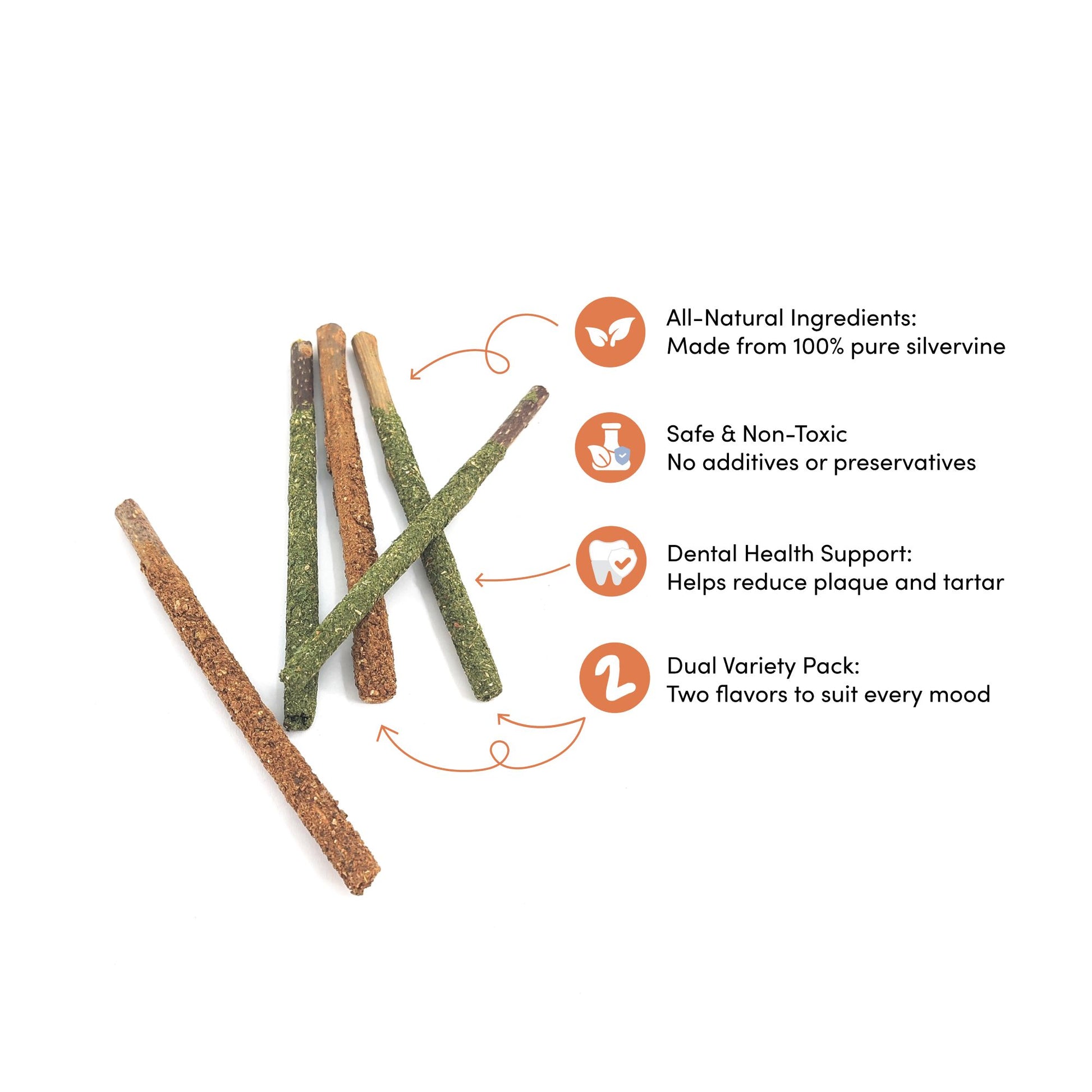 PPJ Sticks – 10-Pack Silvervine Chew Toys for Cats