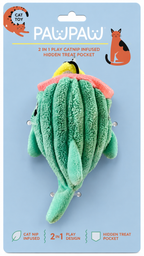 Nibbles the Whale- Interactive Cat Toy – Plush Hideout with Tethered Mini Toy & Treat Pocket