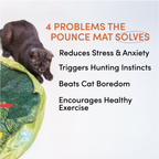 Pounce Mat 2.0- Hunting Toy- 2-in-1 Toy with interactive ball