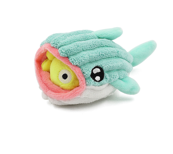 Nibbles the Whale- Interactive Cat Toy – Plush Hideout with Tethered Mini Toy & Treat Pocket