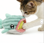 Nibbles the Whale- Interactive Cat Toy – Plush Hideout with Tethered Mini Toy & Treat Pocket